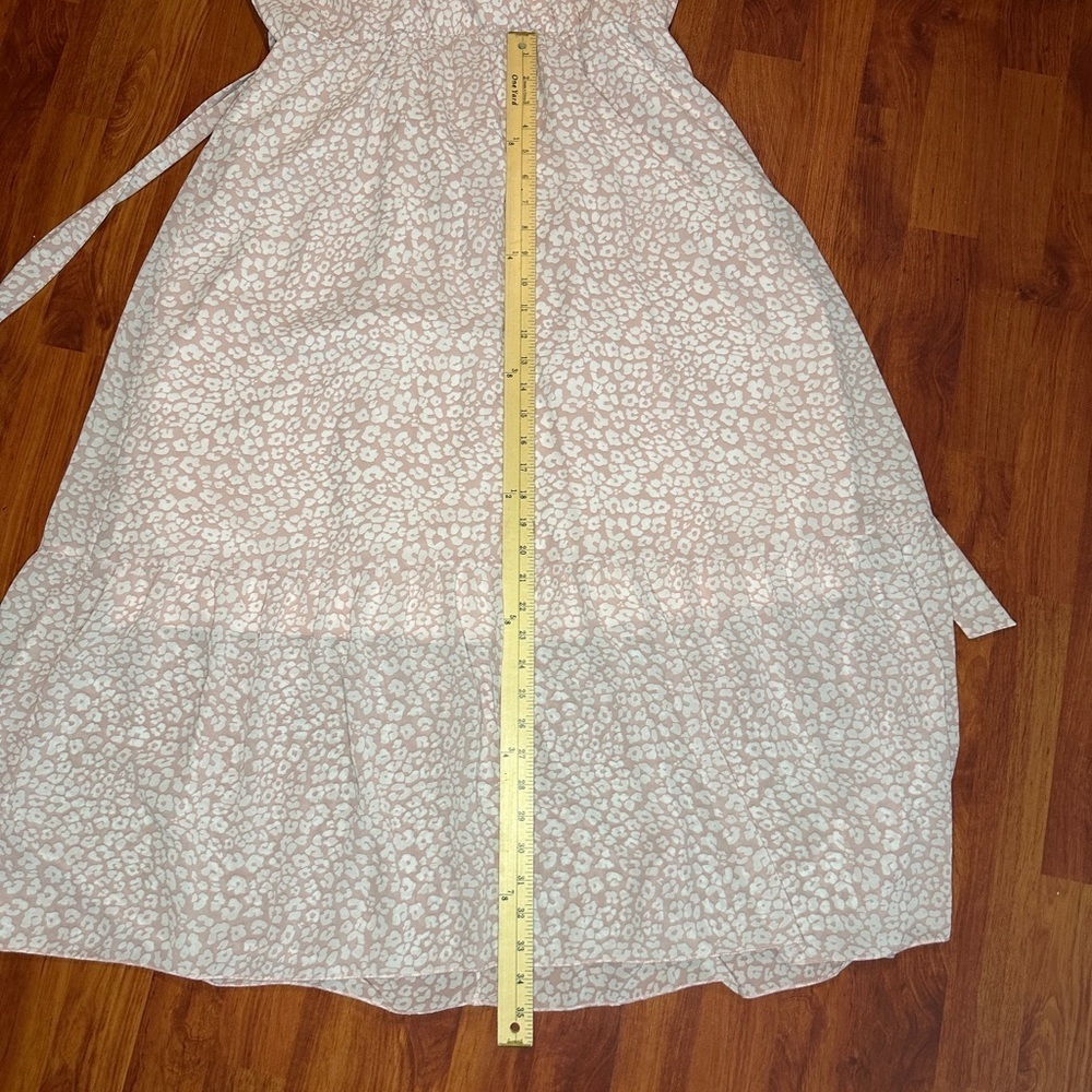 Pretty Garden Pink Leopard Print Wrap Maxi Dress Size XL - Picture 6 of 11